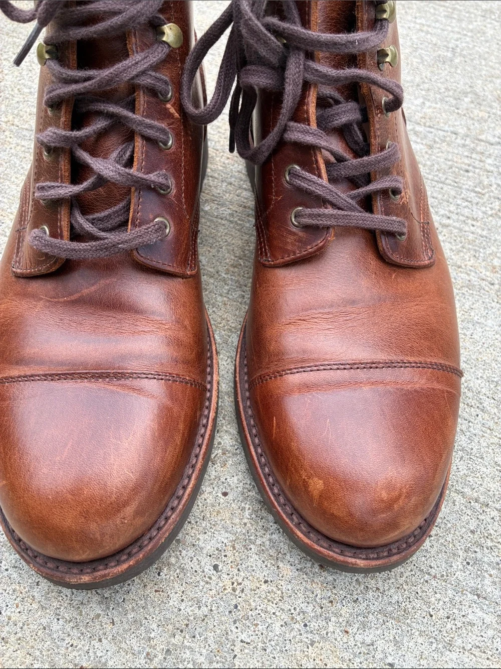 J. Crew Men's F 4446 Kenton Leather Cap toe boots